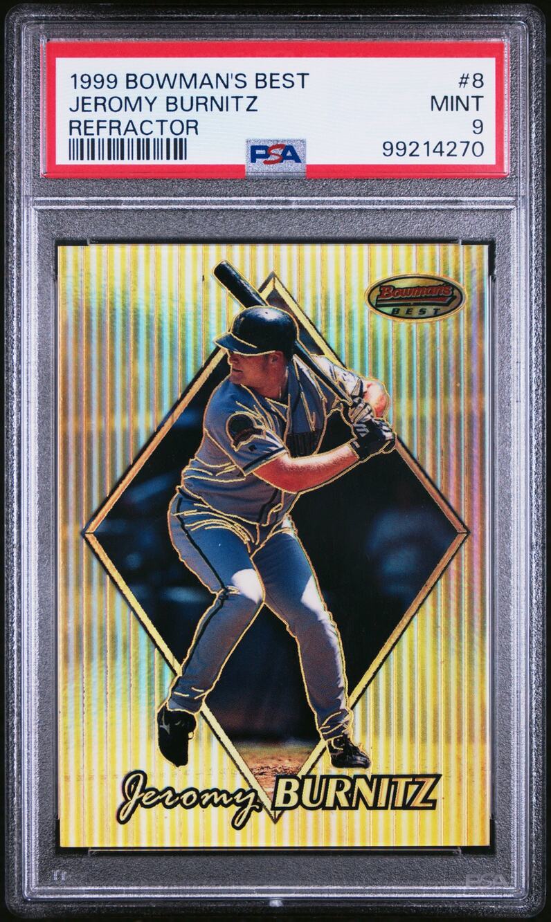 1999 Bowman's Best #8 Jeromy Burnitz 43/400 PSA 9 Mint Milwaukee Brewers - Pop 1